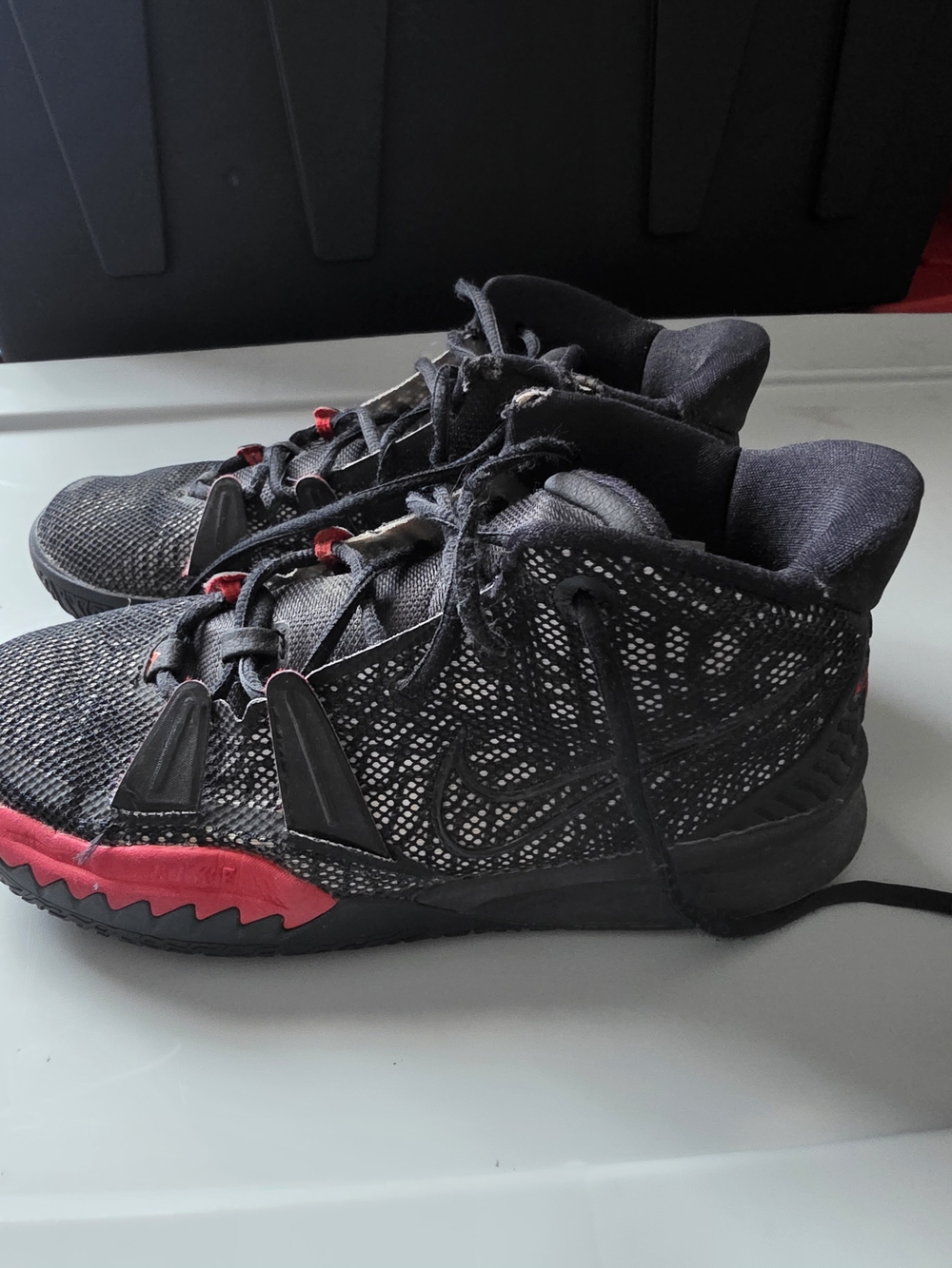 Nike Black and Red Basketball Shoes